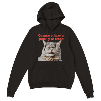 Sudadera con Capucha Unisex Estampado de Gato 