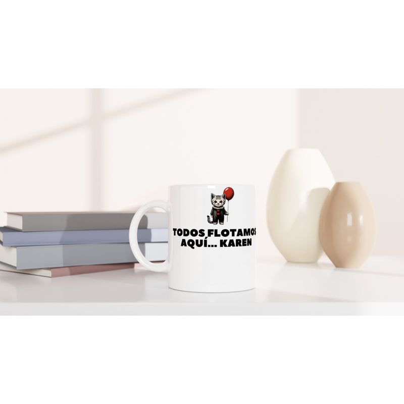 Taza Blanca con Impresión de Gato "PennyMiau" Michilandia | La tienda online de los fans de gatos