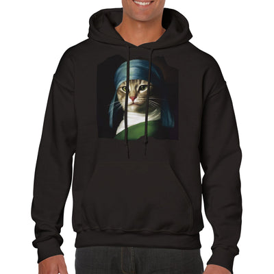 Sudadera con Capucha Unisex Estampado de Gato 