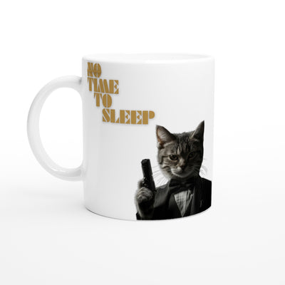 Taza Blanca con Impresión de Gato 