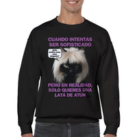 Sudadera Unisex Estampado de Gato 