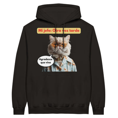 Sudadera con Capucha Unisex Estampado de Gato 