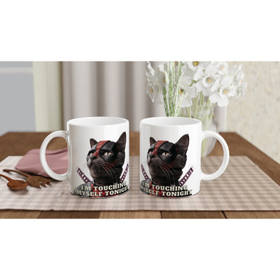 Taza Blanca con Impresión de Gato 