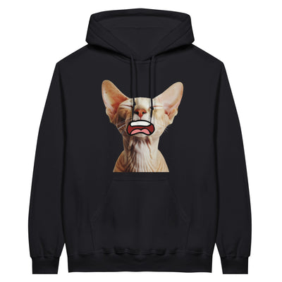 Sudadera con Capucha Unisex Estampado de Gato 