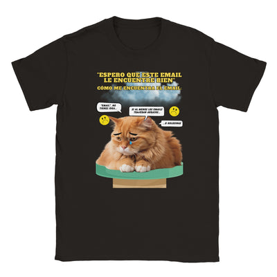 Camiseta unisex estampado de gato 