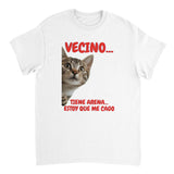 Camiseta Unisex Estampado de Gato "Emergencia Felina" Michilandia | La tienda online de los fans de gatos