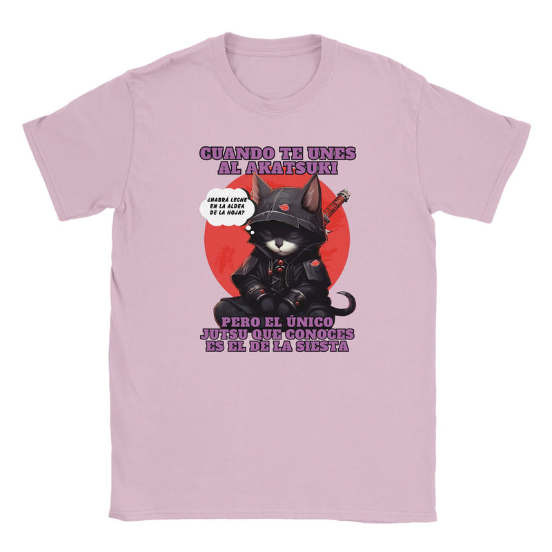 Camiseta júnior unisex estampado de gato "Siesta No Jutsu" Michilandia | La tienda online de los amantes de gatos