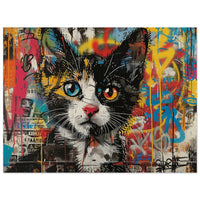 Panel de madera impresión de gato "Murales Miau" Michilandia | La tienda online de los fans de gatos