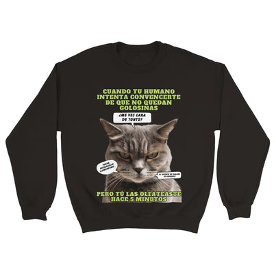 Sudadera unisex estampado de gato 