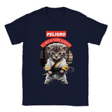 Camiseta unisex estampado de gato "Michi Karateka"