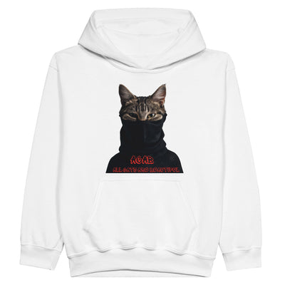 Sudadera con capucha júnior estampado de gato 