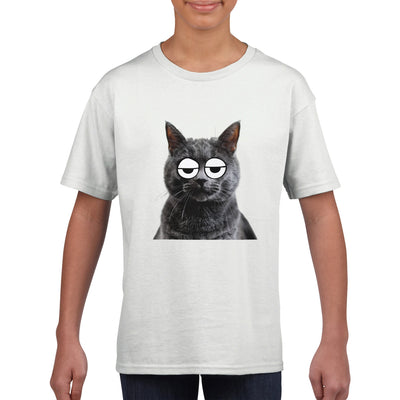 Camiseta Junior Unisex Estampado de Gato 