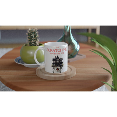 Taza Blanca con Impresión de Gato "La Casa del Maullido" Michilandia | La tienda online de los fans de gatos