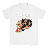 Camiseta unisex estampado de gato "Pixie & Brutus: Dulce Vigilancia" Gelato