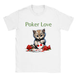 Camiseta unisex estampado de gato "Poker Love"