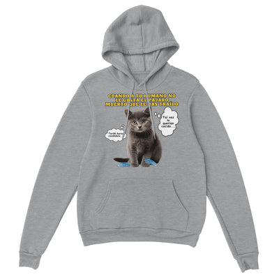 Sudadera con Capucha Unisex Estampado de Gato "Regalo Incomprendido" Michilandia | La tienda online de los amantes de gatos