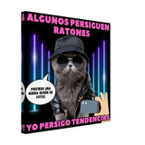 Lienzo de gato "Estilo Munchkin" Michilandia | La tienda online de los fans de gatos