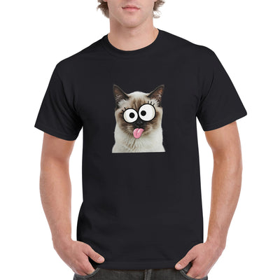 Camiseta Unisex Estampado de Gato 