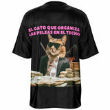 Camiseta de fútbol unisex estampado de gato "Don Miau" Subliminator