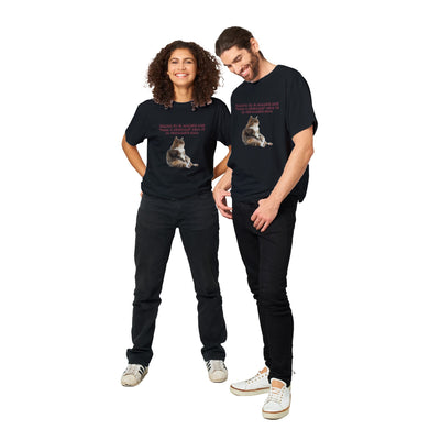 Camiseta Unisex Estampado de Gato "Miau de Culpa" Michilandia | La tienda online de los fans de gatos