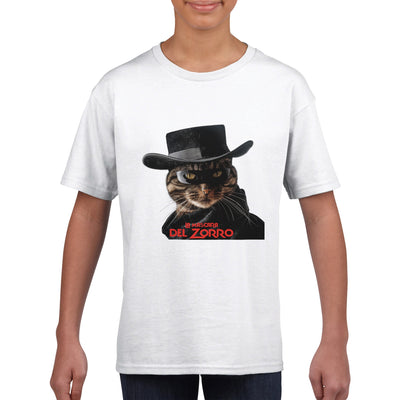 Camiseta Junior Unisex Estampado de Gato 