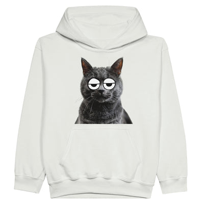 Sudadera con capucha júnior estampado de gato 