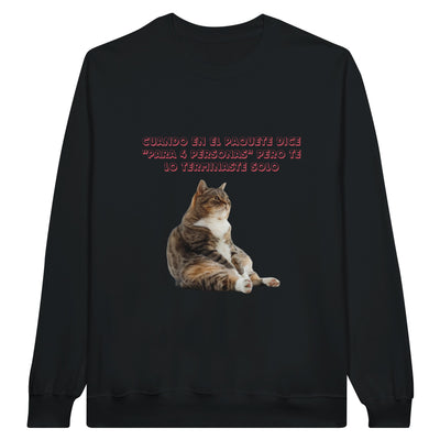 Sudadera Unisex Estampado de Gato 