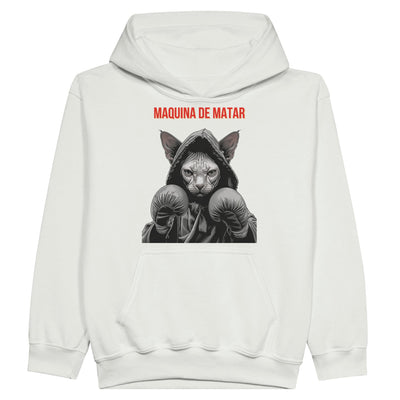 Sudadera con capucha júnior estampado de gato 