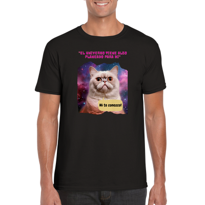 Camiseta unisex estampado de gato 