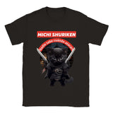 Camiseta unisex estampado de gato "Michi shuriken" Gelato