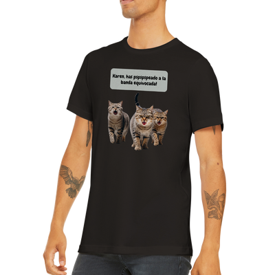 Camiseta unisex estampado de gato "Banda equivocada" Gelato