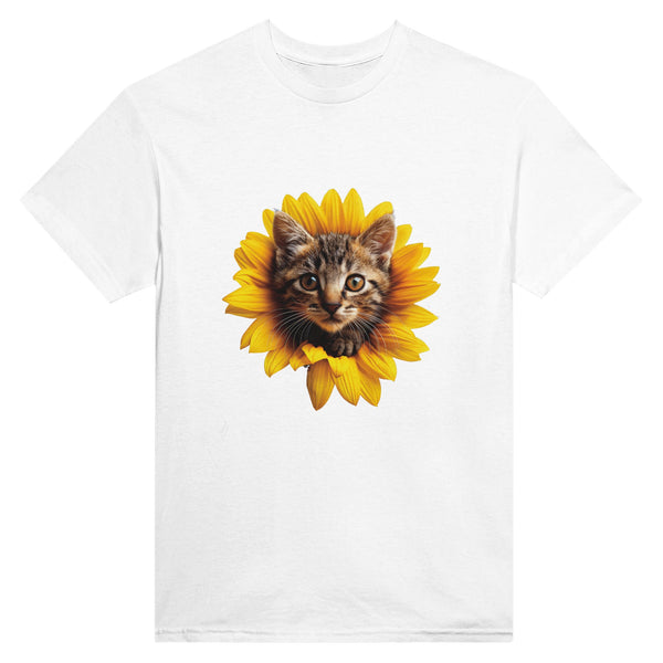 Camiseta Unisex Estampado de Gato "Miau Solar" Michilandia
