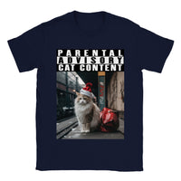 Camiseta unisex estampado de gato "Santa Michi"