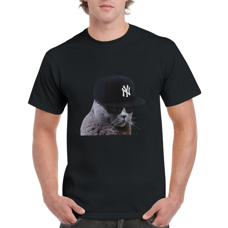 Camiseta Unisex Estampado de Gato 