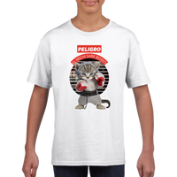Camiseta júnior unisex "Michi boxeador"