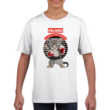 Camiseta júnior unisex "Michi boxeador"