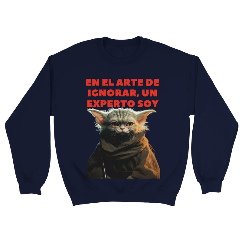 Sudadera Unisex Estampado de Gato "Yoda Miau" Michilandia | La tienda online de los fans de gatos