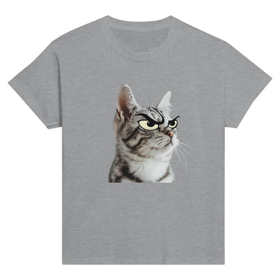 Camiseta Junior Unisex Estampado de Gato "Miau Malhumorado" Michilandia