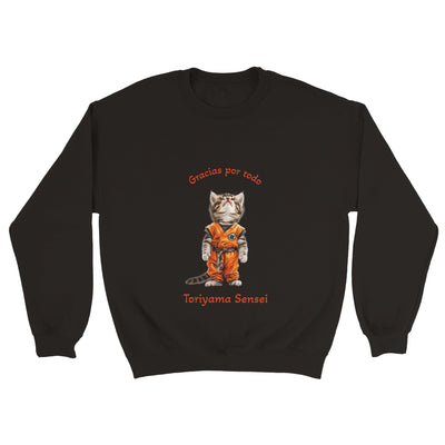 Sudadera Unisex Estampado de Gato "Tributo a Toriyama" Michilandia