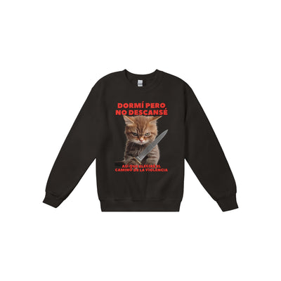 Sudadera Unisex Estampado de Gato "Amanecer Agresivo" Michilandia | La tienda online de los fans de gatos