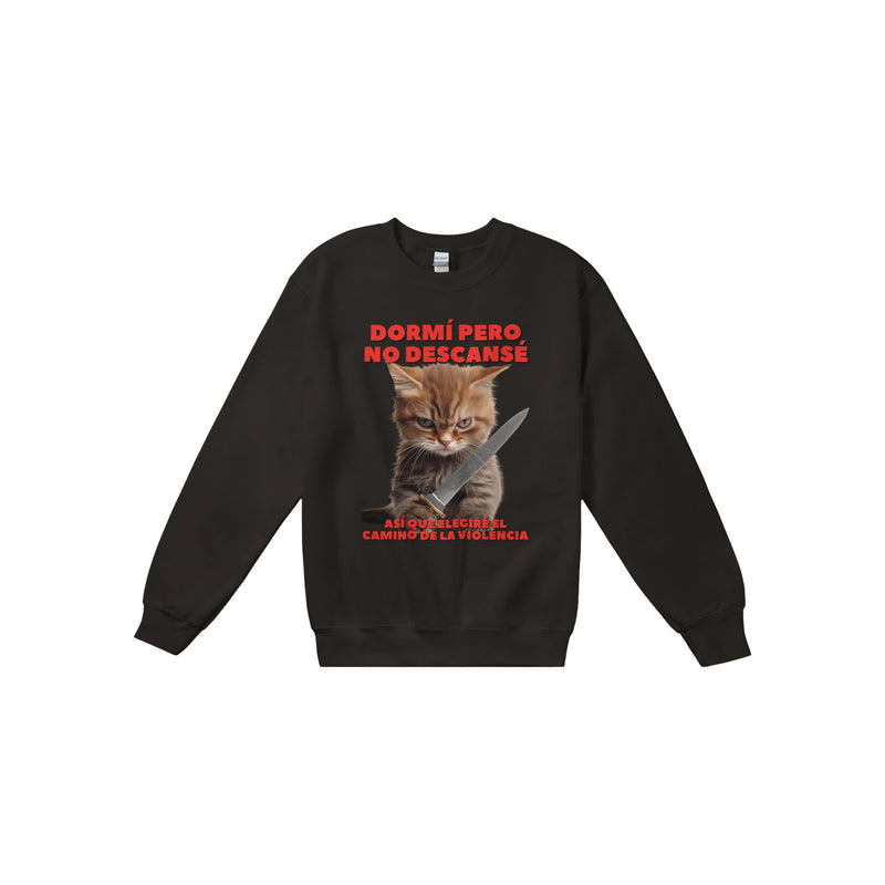 Sudadera Unisex Estampado de Gato "Amanecer Agresivo" Michilandia | La tienda online de los fans de gatos