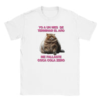 Camiseta Junior Unisex Estampado de Gato 