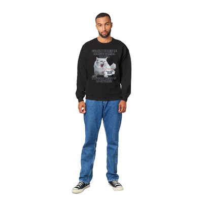 Sudadera Unisex Estampado de Gato "Gourmet Indignado" Michilandia | La tienda online de los fans de gatos