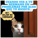 Panel de aluminio impresión de gato "Michi Culpable" Michilandia | La tienda online de los amantes de gatos