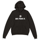 Sudadera con Capucha Unisex Estampado de Gato "Just Purr It." Michilandia | La tienda online de los fans de gatos