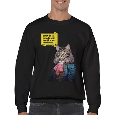 Sudadera unisex estampado de gato 