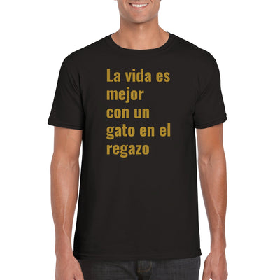 Camiseta unisex estampado de gato 