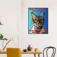 Póster Semibrillante de Gato con Marco Metal "Promesa de Ejercicio" Michilandia | La tienda online de los fans de gatos