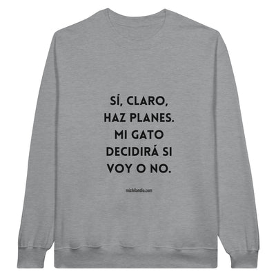 Sudadera Unisex Estampado de Gato "Dictador Doméstico" Michilandia | La tienda online de los fans de gatos