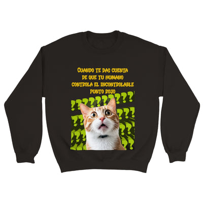 Sudadera unisex estampado de gato 